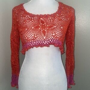 Crochet shrug 🩷🧡
